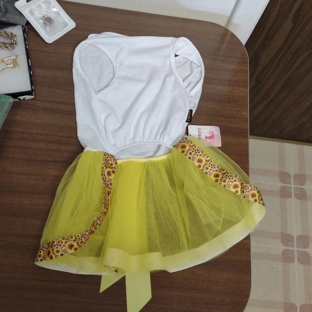 White and Yellow Dog Tutu